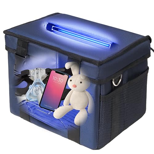 UV Sanitizer Box, 12L Ozone Portable Sanitizing and Cleaning Machine with 3-Level Timer, Foldable UV Cleaner Box for Toys, Mask, Towel, key Etc. Ozone UV Boxes