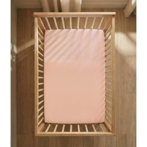 HushDry™ 2-in-1 Waterproof Fitted Cot Sheet Viscose from Bamboo Blush