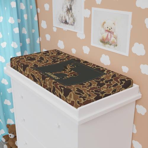 Personalized Duck Camo Changing Pad Cover, Vintage Camo, Duck Camo, Camo Nursery, Deer Hunting, Deer Hunter, Camo Sheets, Changing Pad