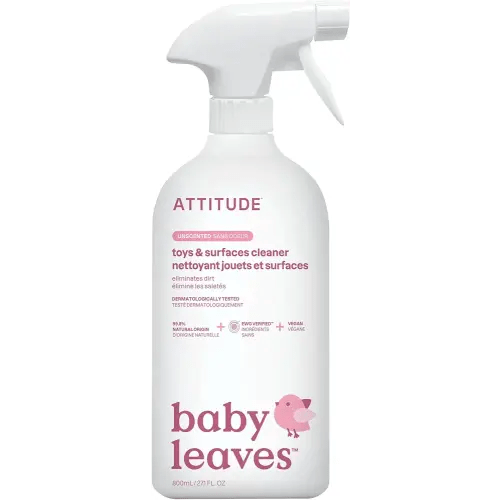 ATTITUDE Toy and Surface Cleaner, EWG Verified Multi-Surface Products, Vegan, Naturally Derived Multipurpose Cleaning Spray, Unscented, 27.1 Fl Oz