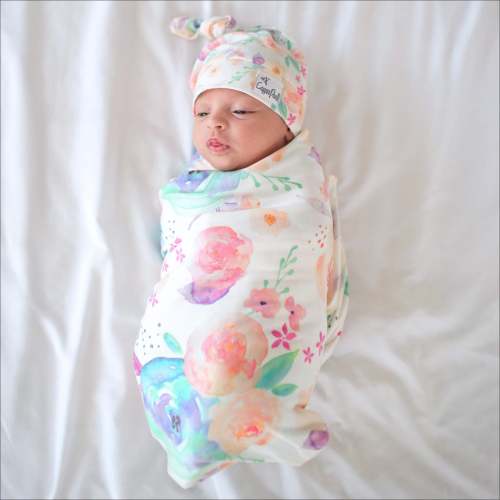 Knit Swaddle Blanket - Bloom