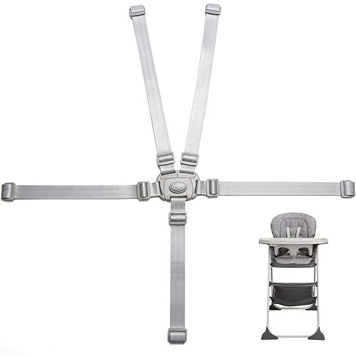 High Chair Straps Replacement Compatible with Graco - 5 Point Harness Straps for High Chair, Straps Length Adjustable Highchair Strap, Easy to Install Straps Belt, High Chair Accessories