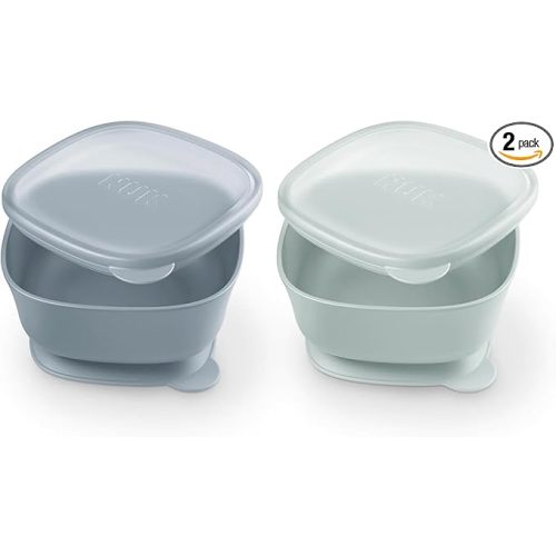 NUK for Nature Suction Bowl and Lid, Leak-Proof Lid, Microwave, Freezer, & Top Rack Dishwasher Safe, BPA-Free