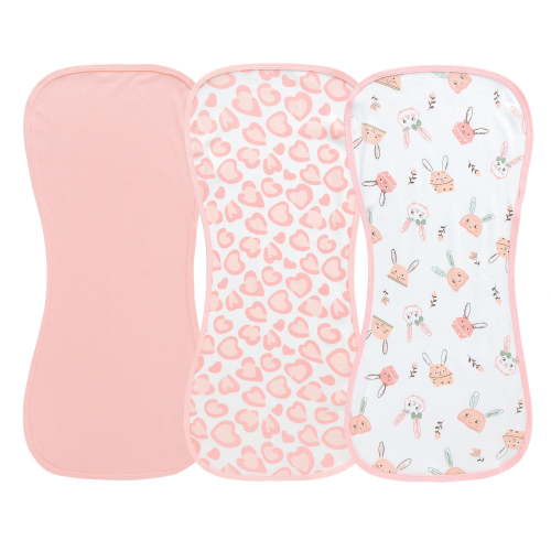 Dalrosia Baby Burp Cloths 3 Pack Burping Cloths for Babies Boys Girls Large 21''X10'' Extra Soft and Absorbent Flowers