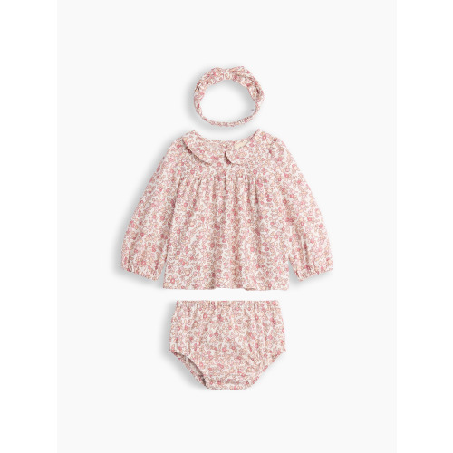 Baby Three-Piece Print Outfit Set
