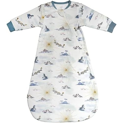 Nest Designs Organic Cotton Removable Long Sleeve Sleep Bag | 1.0 TOG | Ideal for Sensitive Skin