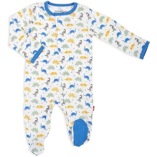 Magnetic Me Footie Pajamas Soft Modal Baby Sleepwear with Quick Magnetic Fastener | Boys and Girls Sleeper Preemie-24 Months