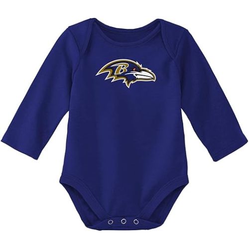 Outerstuff NFL Newborn & Infants 0-24 Months Official Primary Logo Long Sleeve Creeper Bodysuit Romper