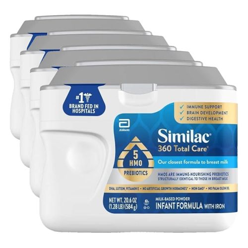 Similac 360 Total Care Infant Formula, Has 5 HMO Prebiotics, Our Closest Formula to Breast Milk, Baby Formula Powder, 20.6-oz Tub
