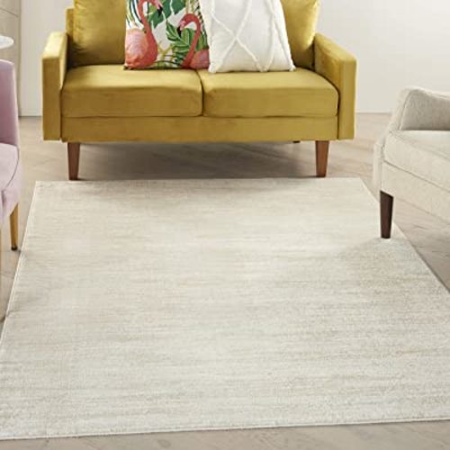 Nourison Home Essentials 5' x 8' Ivory Beige Fabric Outdoor Area Rug (5' x 8')
