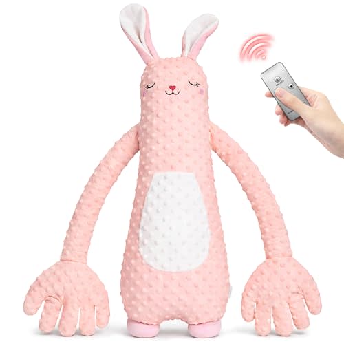 Interactive Plush Toy, Cute Animal Plush Stuffed Doll for Girls Boys, Portable Fun Play Toy for Home, Travel and Gift (Pink Rabbit)