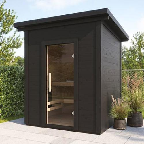 SaunaLife Model G2 Garden-Series Outdoor Home Sauna DIY Kit, 6 Persons