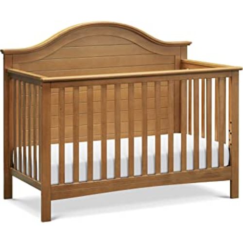 Carter’s by Davinci Nolan 4-in-1 Baby Crib - Convertible to Toddler Bed, Daybed, Full-Size Bed - GREENGUARD Gold Certified - 4 Adjustable Mattress Heights - Conversion Kit Sold Separately - Chestnut