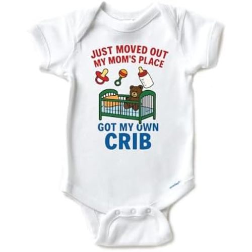 Sprinkles And Jam Funny Baby Boy Onesie: Just Moved Out - Got My Own Crib