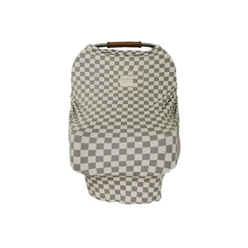 Light Green Checkered Multi-Use | Bamboo | Car Seat & Nursing Cover