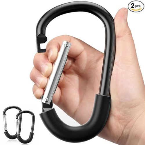 SURDOCA Stroller Hooks, 2Pcs Large Stroller Hooks for Bags, Universal Stroller Clips and Hooks, Mommy Hook for Stroller Heavy Duty, Stroller Accessories for Mom