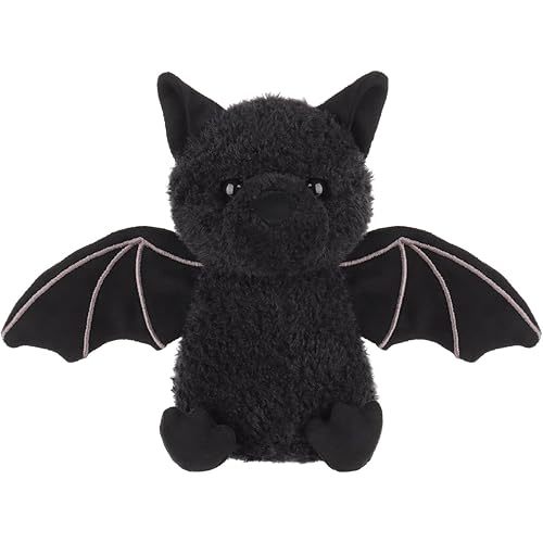 Apricot Lamb Halloween Devil Bat Plush Stuffed Animals for Kids, Soft Cute Plush Toys for Baby Girl and Boy, Fluffy Bat Grey