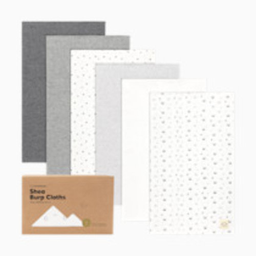 KeaBabies Shea Burp Cloths (6 Pack) - Neutrals