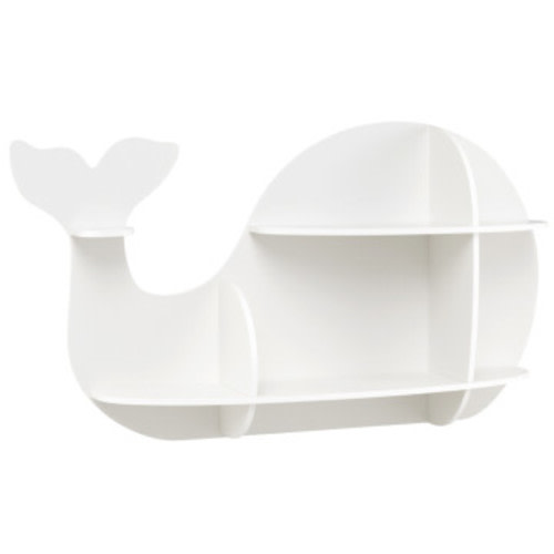 Floating Dolphin Shelves Wall Mounted Storage Display Rack-White