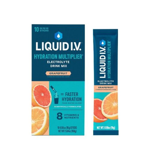 Liquid I.V. Hydration Multiplier Vegan Powder Electrolyte Supplements - Grapefruit - 0.56oz/10ct