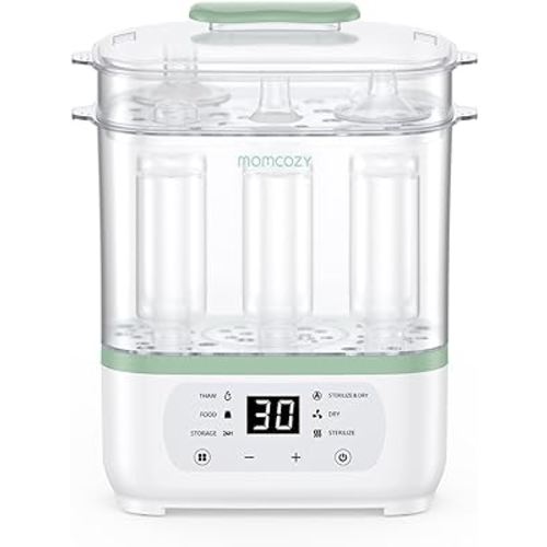 Momcozy 8-in-1 Bottle Sterilizer and Dryer, Electric Steam Baby Bottle Sterilizer for All Baby Bottles, Pacifiers, Pump Parts, Universal Baby Bottle Sterilizer