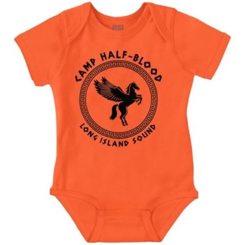 Brisco Brands Camp Half Blood Greek Mythology Baby Romper Boys or Girls