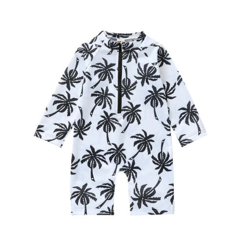 Bagilaanoe Rashguard Long Sleeve One-Piece Swimwear Print Zipper Toddler Baby Boy 3M to 5T
