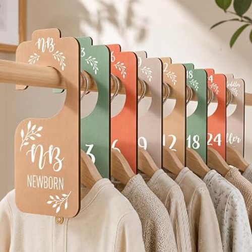 Giftacity 8-Piece Baby Closet Dividers for Clothes Size Hanger Organizer