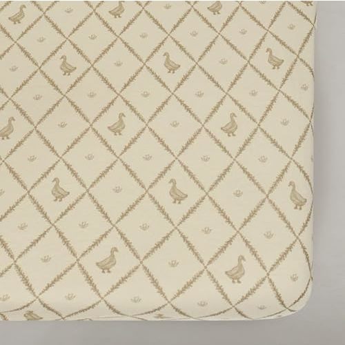 Oilo Crib Sheet, Breathable Turkish Cotton Jersey Fitted, 300 Thread Count, Machine Washable, Designed for Standard Crib Mattresses and Toddler Beds (28" x 52" x 6"), Butter Yellow Duck