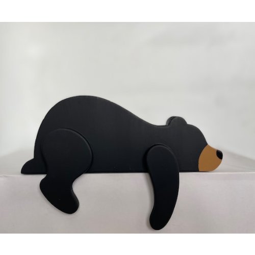 Childrens Woodlands Wilderness Sleeping Bear Shelf Sitting Sleeping Bear Forest Baby Nursery Decor Made in the U.S.A - Etsy