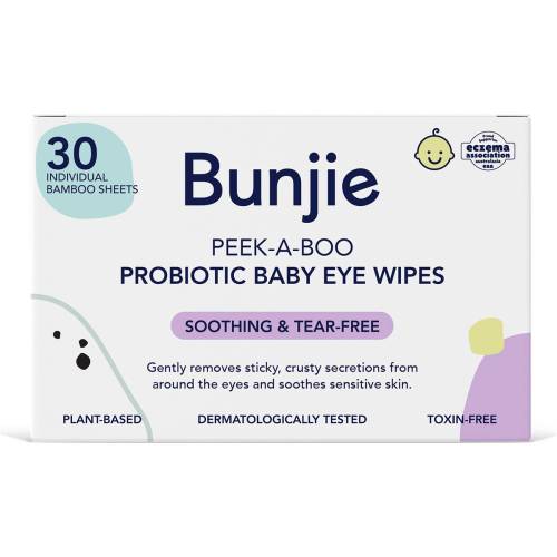 Bunjie Probiotic Baby Eye Wipes Soothing & Tear-Free 30 pack