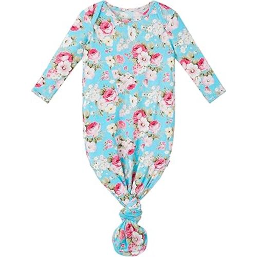 Bamboo Viscose Knotted Sleeper Nightgowns for Newborn Baby