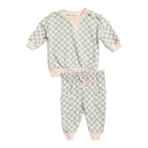 Newborn Boys 2pc Checkered Sweatshirt And Sweatpants Set | Kids & Baby | T.J.Maxx