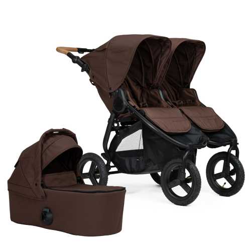 Bumbleride Indie Twin Stroller + One Bassinet Bundle - Walnut