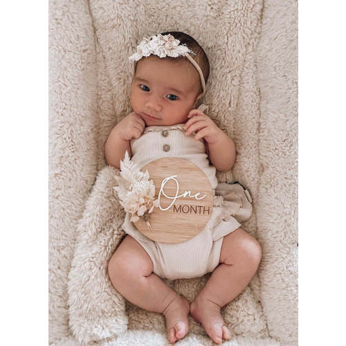 Dried flower monthly baby milestone pack