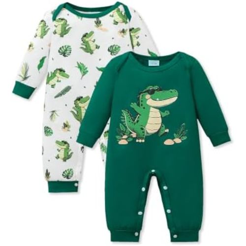 Newborn Baby Boy Clothes Infant Romper 2-Pack outfit Cute Pattern Essential Short Sleeve Summer Spring Clothing 0-24M
