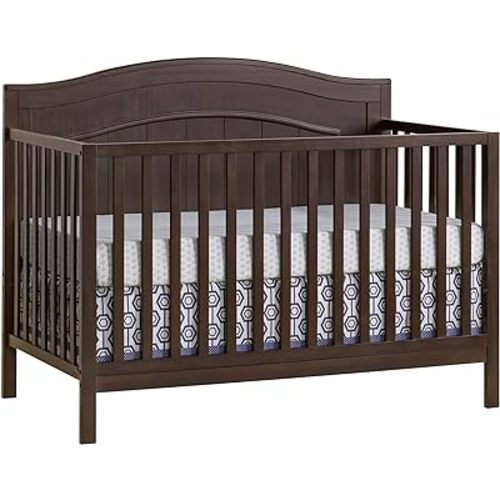 Oxford Baby Nolan 4-in-1 Convertible Baby Crib, Espresso Brown
