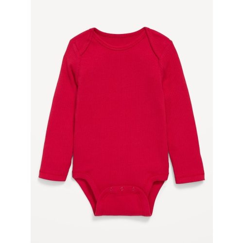 Unisex Long-Sleeve Ribbed Bodysuit for Baby