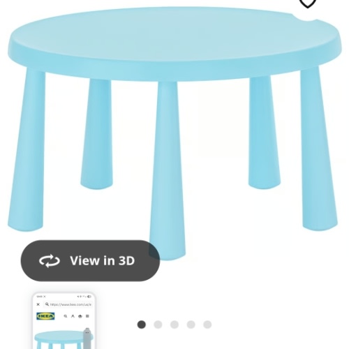 MAMMUT children's table, indoor/outdoor/light blue, 331/2" - IKEA
