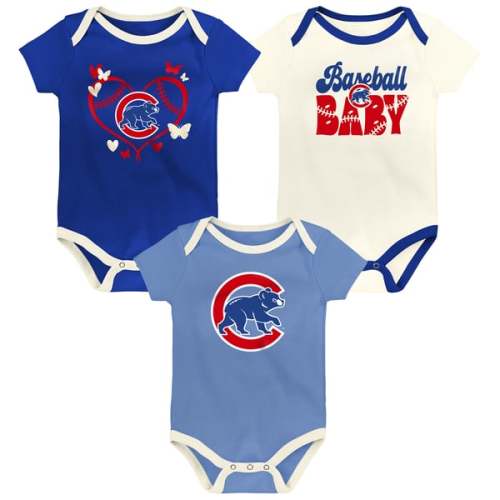 Infant Chicago Cubs Outerstuff Home Team 3-Pack Bodysuit Set