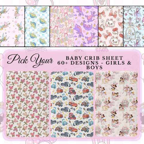 Disney Crib Sheet | Cozy Fitted Sheet, Baby Nursery Character Bedding for Boys and Girls, Magical Storybook Bedroom Decor