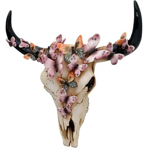 alikiki Faux Animal Cow Skull-Decor Hanging Sculpture
