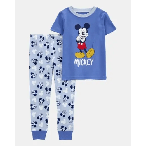 Toddler Disney© Mickey Mouse Snug-Fit Cotton 2-Piece Pajamas - Blue | Carter's