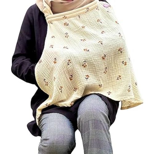 Nursing Cover for Breastfeeding, Newborn Essentials, Breathable Nursing Cover, Breastfeeding Essentials for Moms, Baby Registry Items & Postpartum Gifts, Privacy Nursing Covers