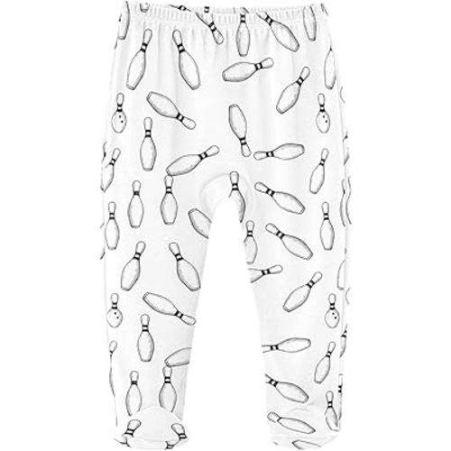 Baby Girls Boys Footed Pants Soft Cotton Newborn Infant Pants with Feet Pull on Bottoms for 0-24 Months