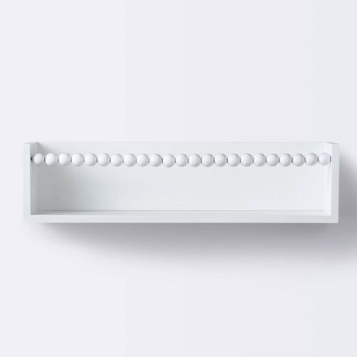 Beaded Decorative Wall Shelf - White - Cloud Island™: MDF Frame, Painted Finish, Includes Screws and Anchors