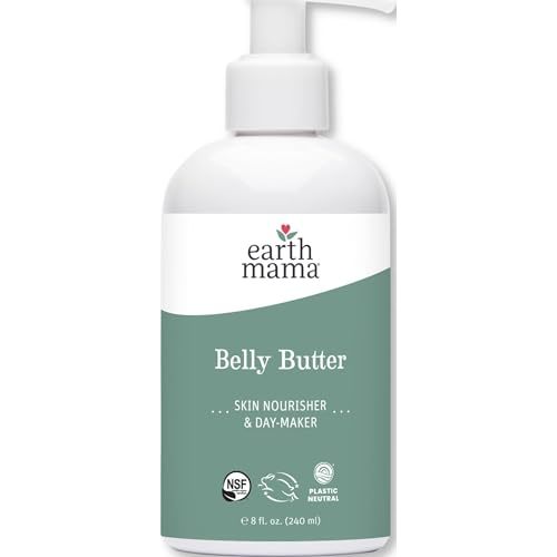 Earth Mama - Belly Butter - 8 fl oz | Maternity Moisturizer for Dry Skin, Lotion for Pregnancy and Postpartum Recovery, Body Cream with Aloe, Fragrance Free