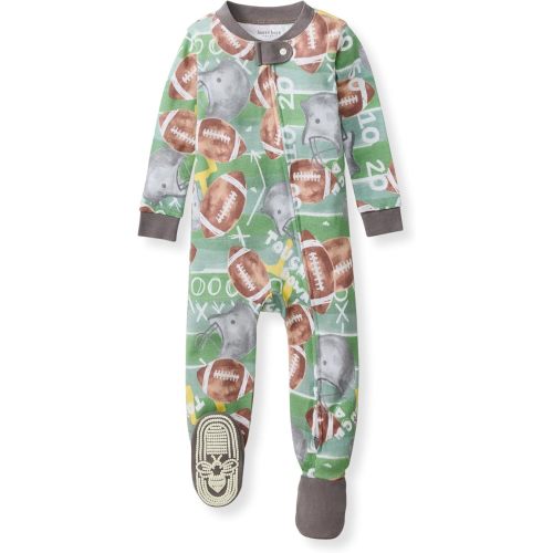 Burt's Bees Baby baby-boys Sleeper Pjs, 100% Organic Cotton, One-piece Footie, Zip Up Jumpsuit, Snug Fit Pajamas