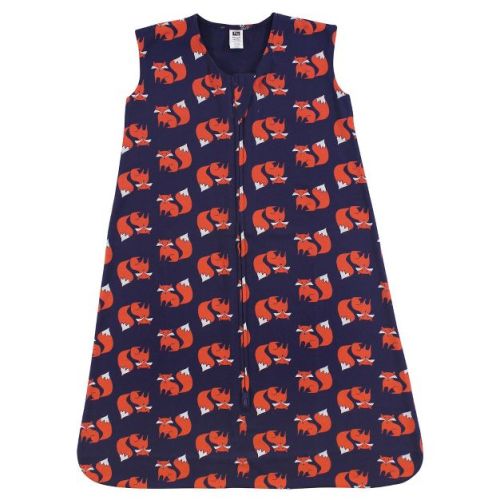 Hudson Baby Infant Boys Cotton Sleeveless Wearable Sleeping Bag, Sack, Blanket, Fox, 12-18 Months