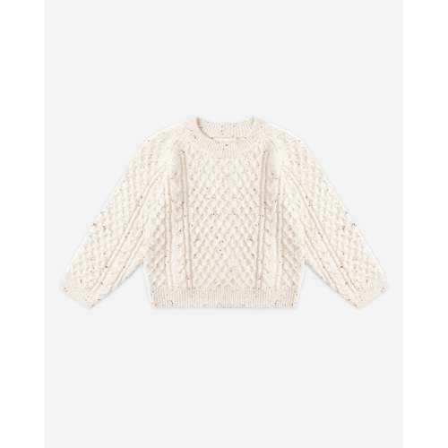 Cable Knit Sweater || Natural Speckled – Rylee + Cru